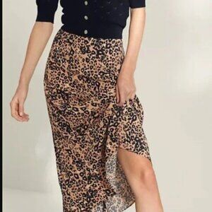 Aritzia Wilfred Leopard Midi Skirt, Size 6 US